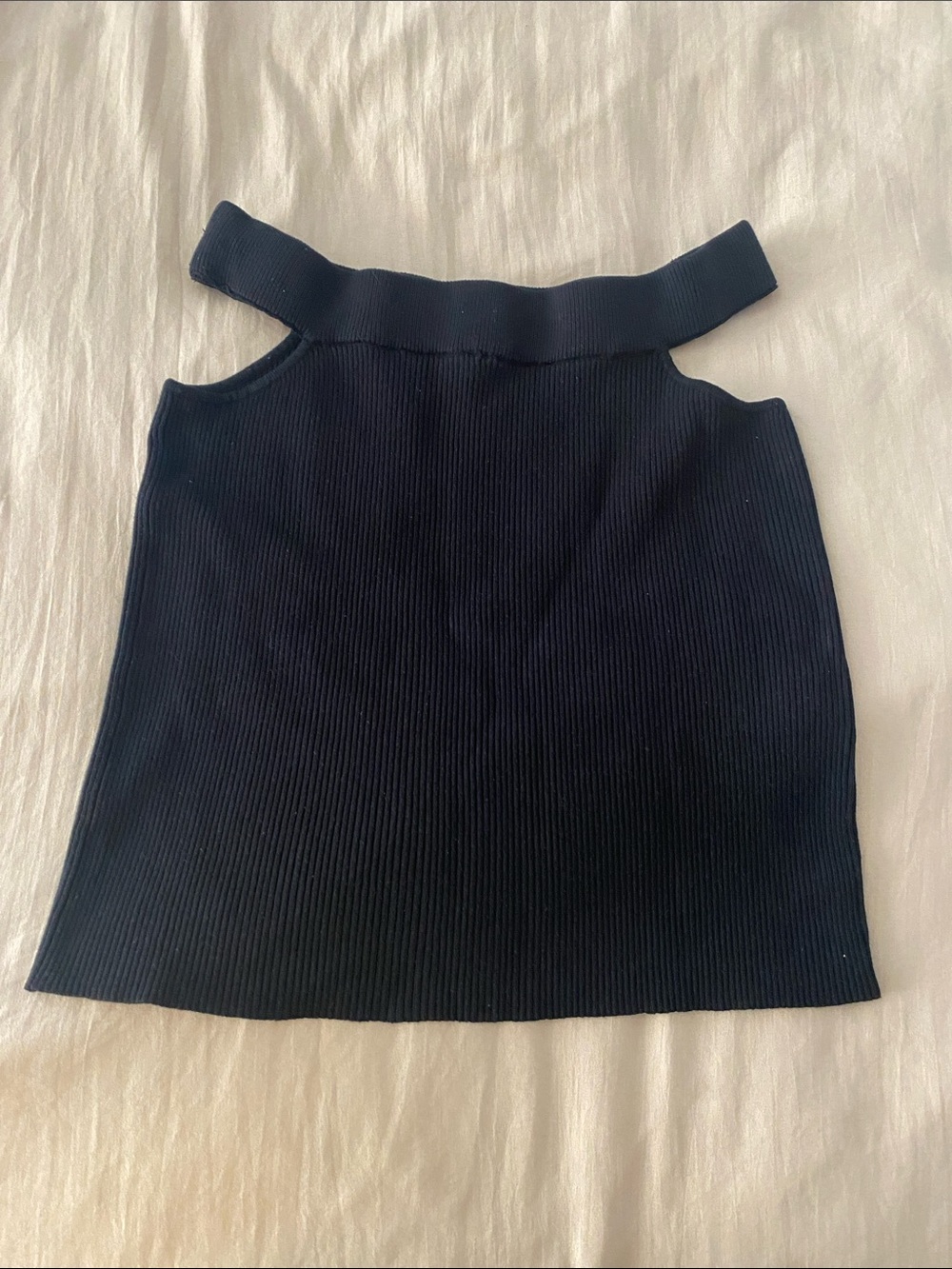 Tilly's Black Ribbed Mini Skirt